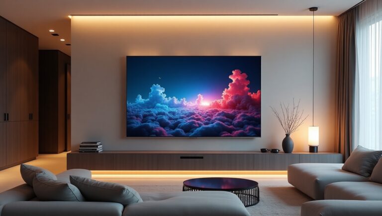 Flux Dev A sleek minimalist living room with a massive ultrahi 2